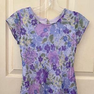 KIDS Purple Floral Summer Dress